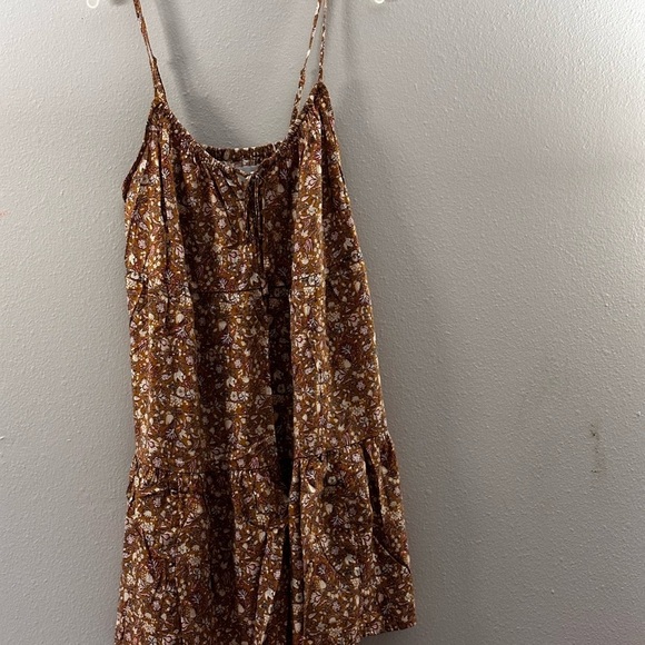 Old Navy Women Brown Tan Floral Print Cami Summer Dress size XS - Picture 1 of 9
